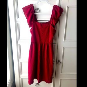 Shein Ruffle trim, backless a-line dress. Small.